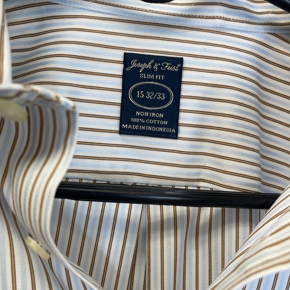 15 32/33 joseph and feirr dress button up 100% cotton slim fit - Picture 4 of 4